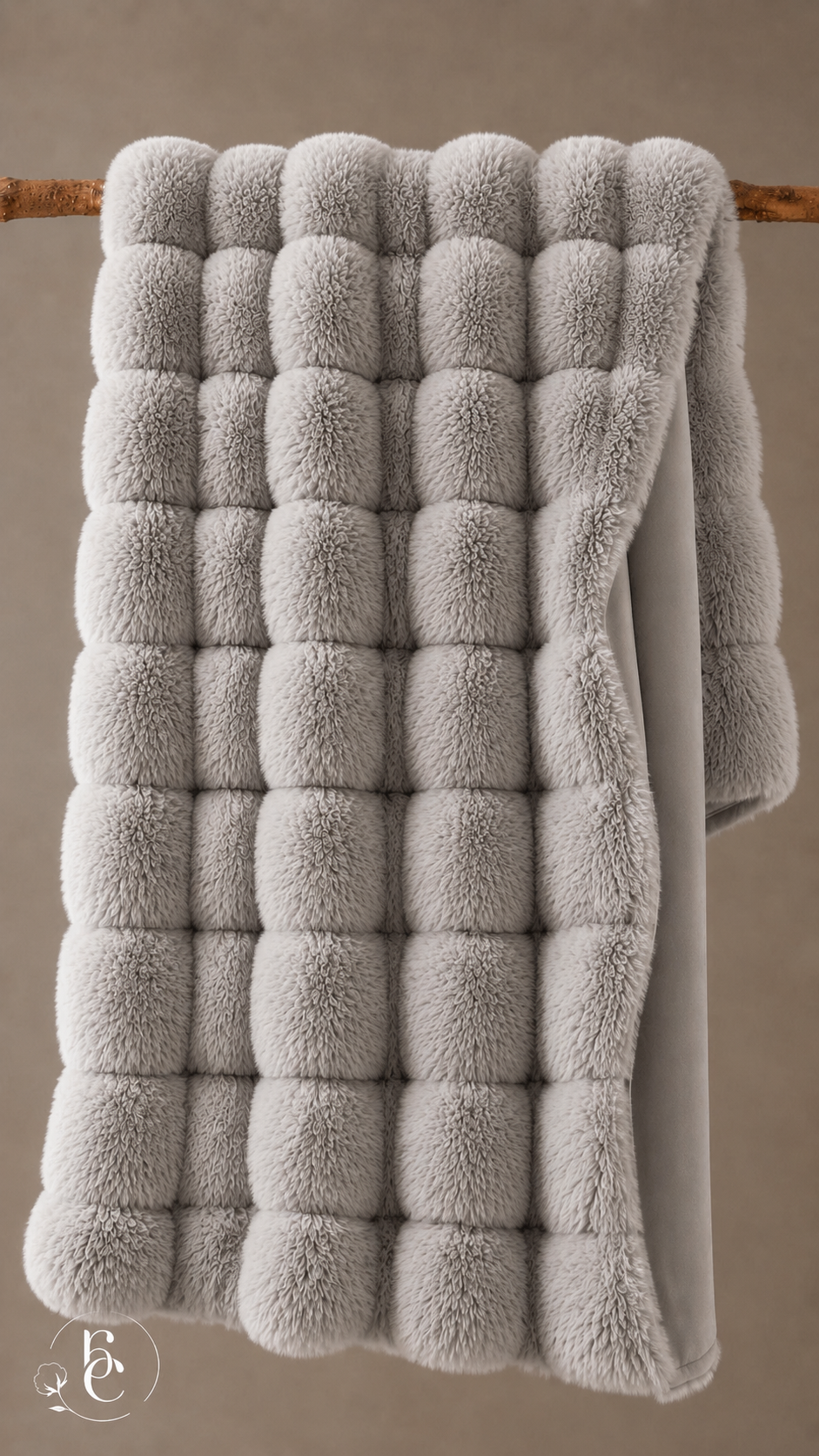 Manta Decorativa Luxury Pelo Alto Tipo Conejo