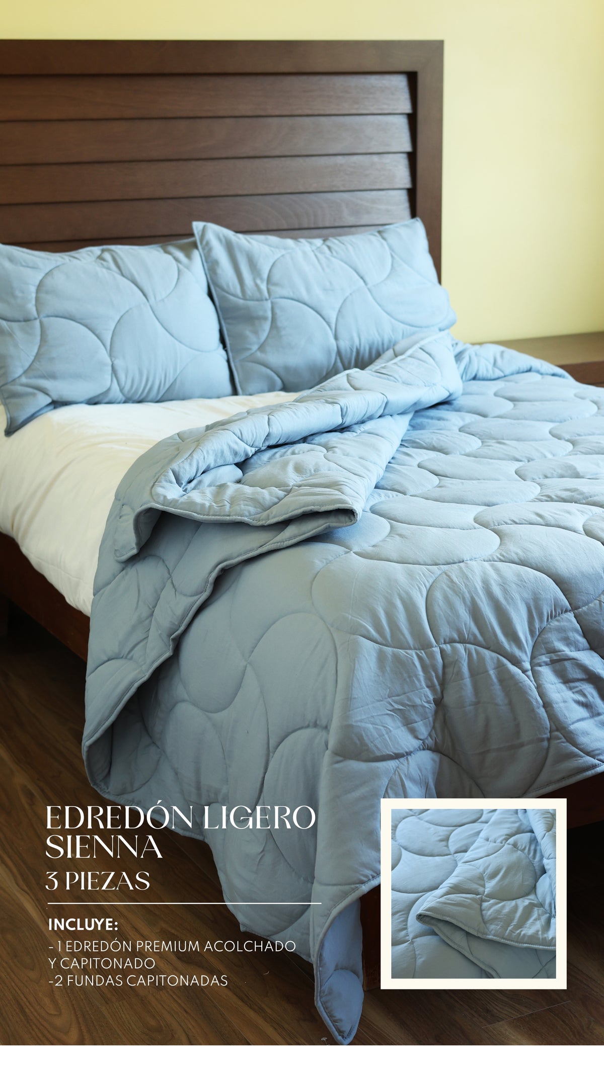 Edredón Ligero Sienna – Set Premium de 3 Piezas