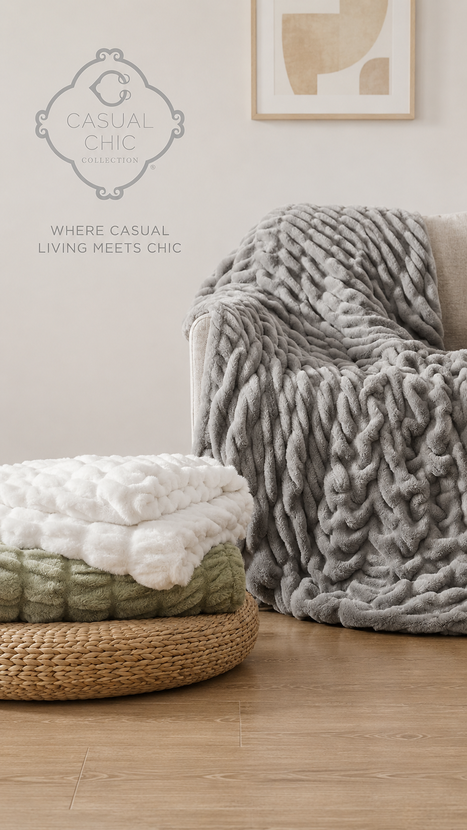 Pie de Cama Lapin – Textura Ultra Suave / Manta Decorativa