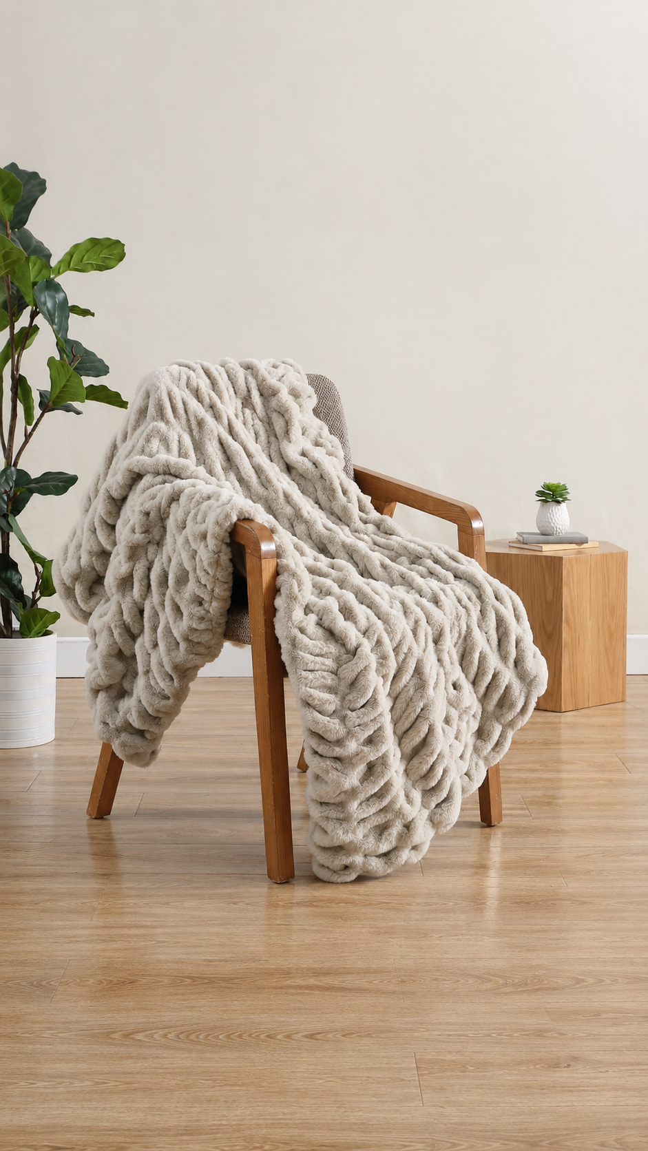 Pie de Cama Lapin – Textura Ultra Suave / Manta Decorativa