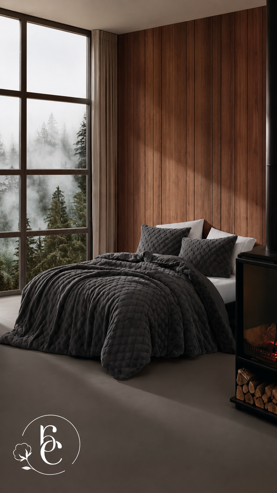 Edredón Kelce Pelo Alto Mink  – Set Premium de 3 Piezas