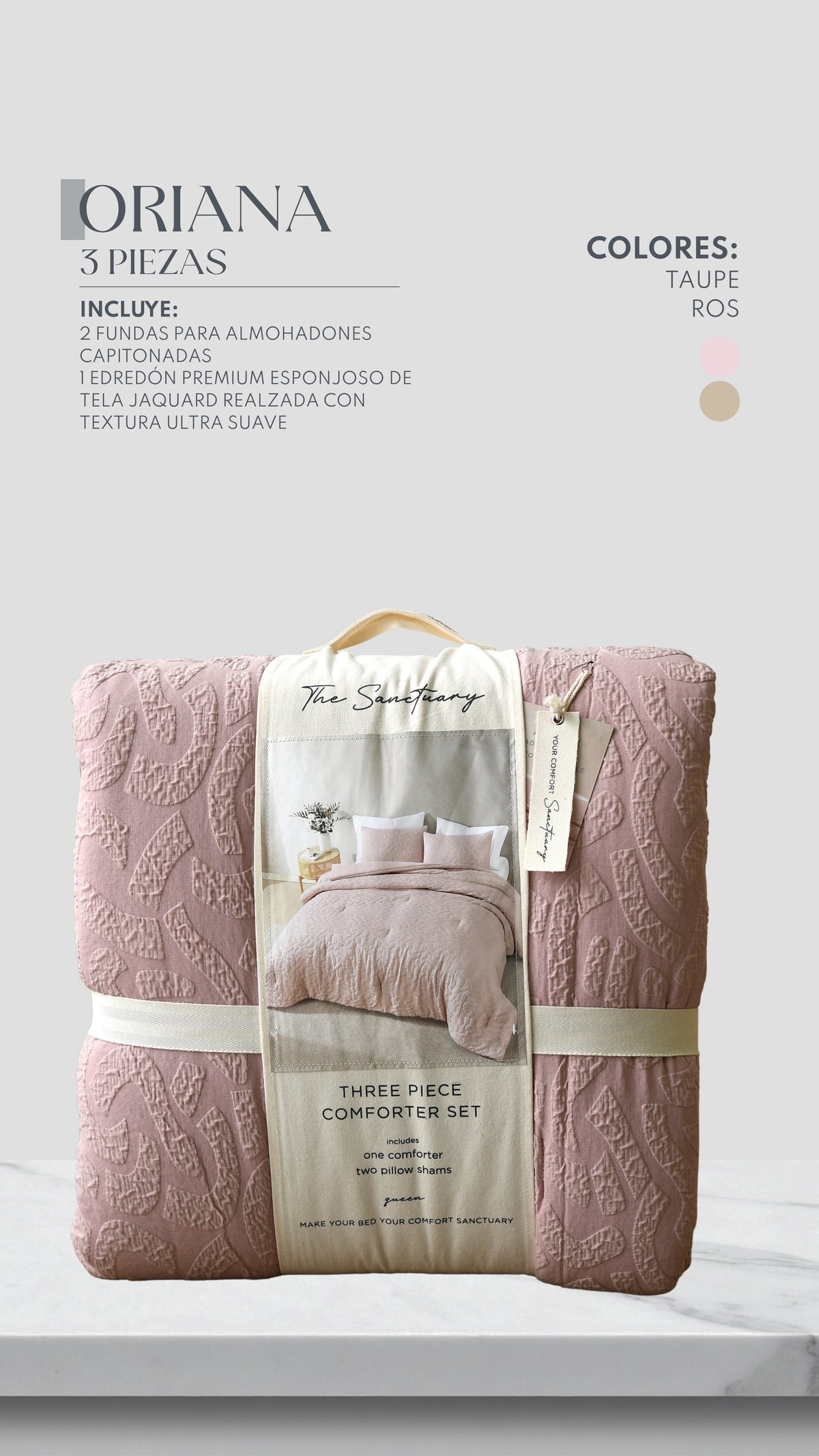 Edredón Oriana – Set Premium de 3 Piezas