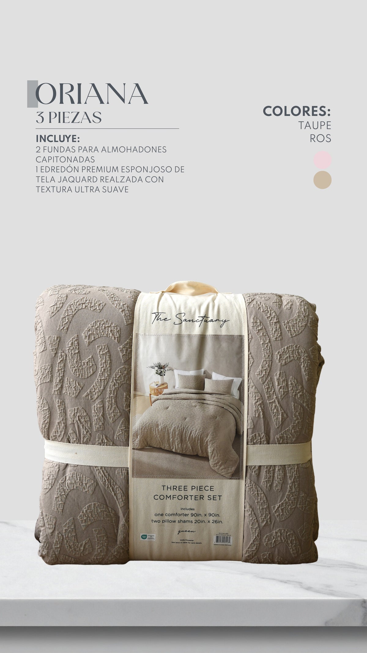 Edredón Oriana – Set Premium de 3 Piezas
