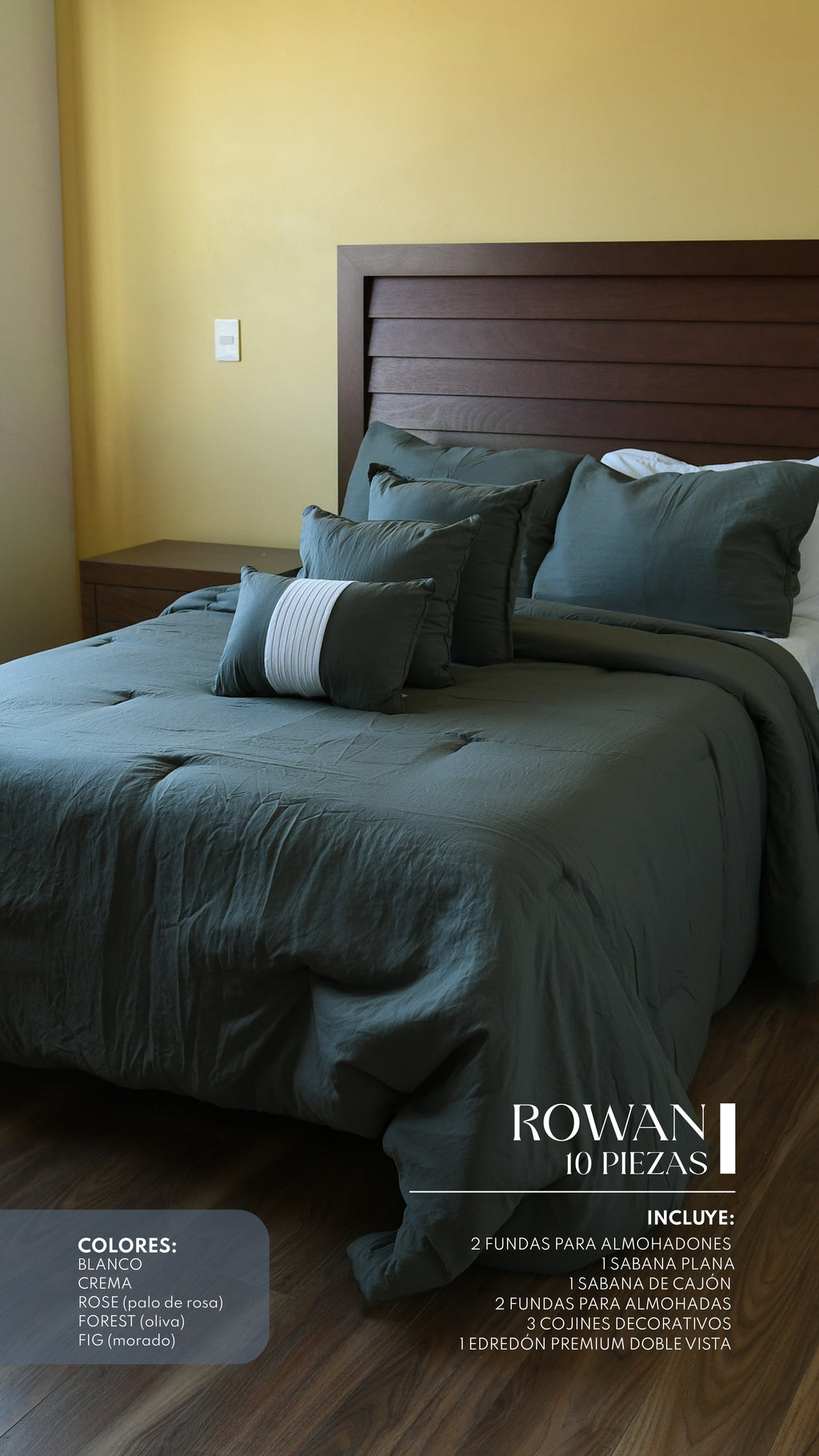 Edredón Premium Rowan - Set de 10 Piezas