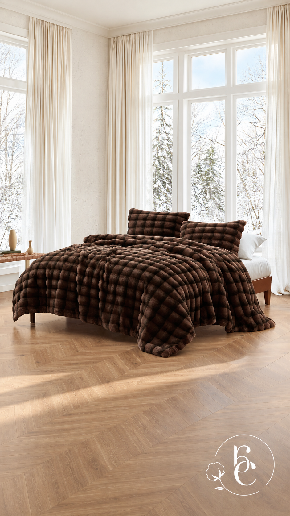 Edredón Denver Pelo Alto Mink Premium – Set de 3 Piezas