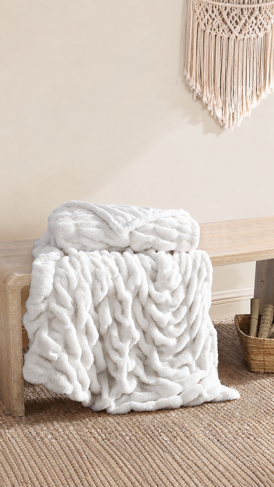 Pie de Cama Lapin – Textura Ultra Suave / Manta Decorativa