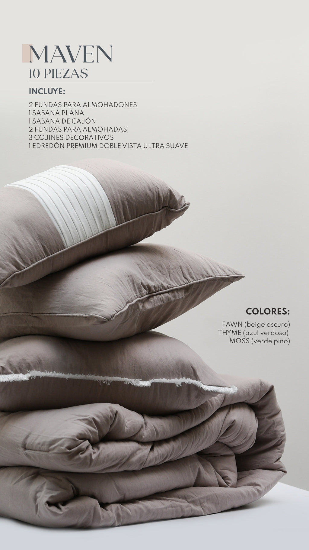 Edredón Premium Maven - Set de 10 Piezas
