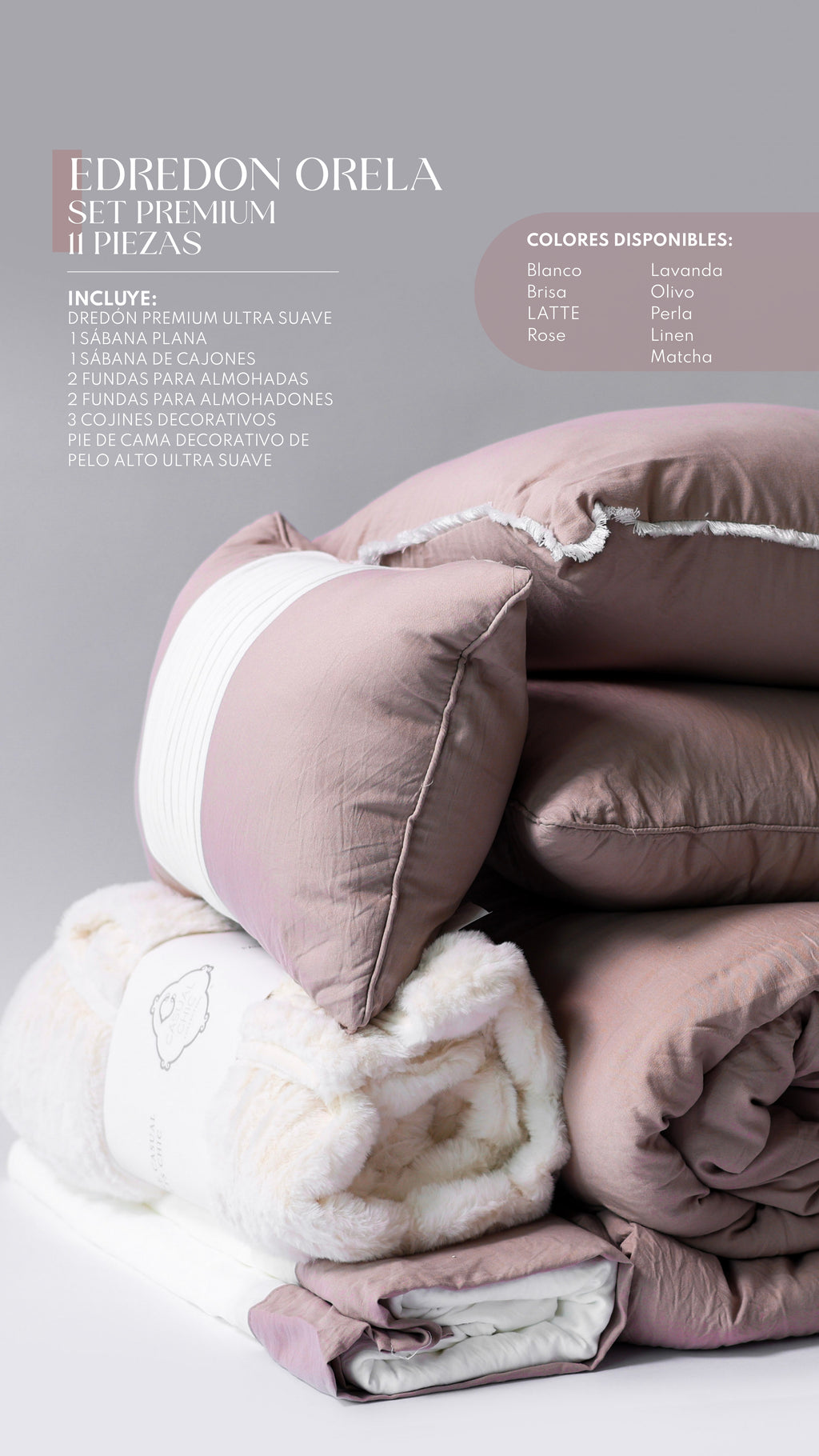 Edredón Orela – Set Premium de 11 Piezas