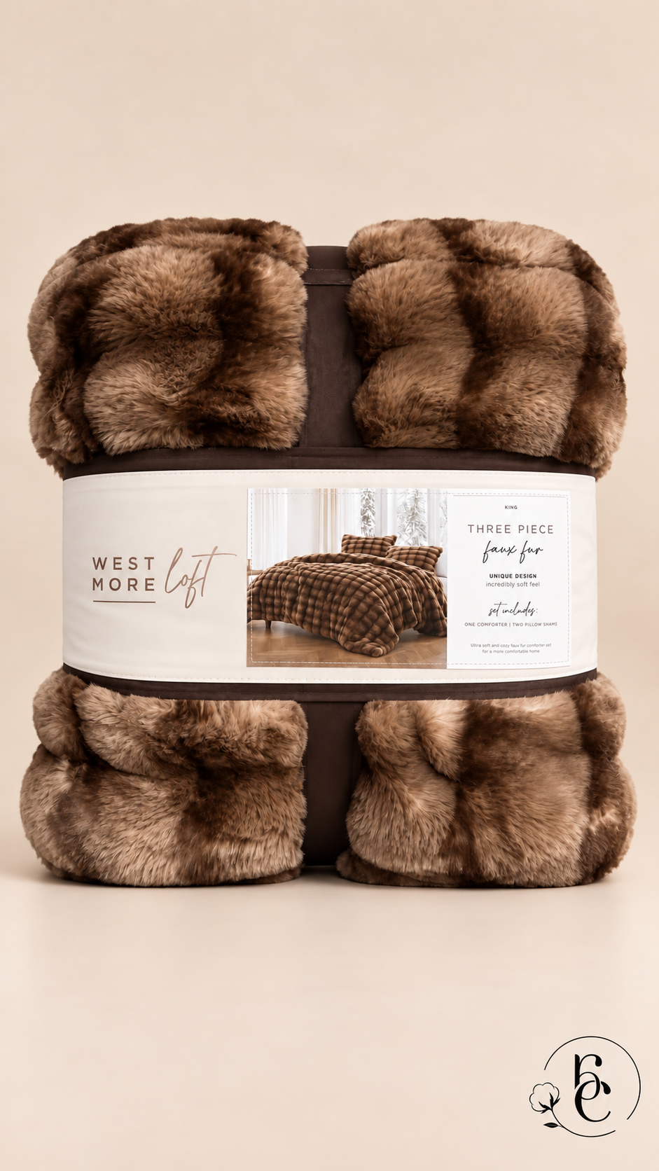 Edredón Denver Pelo Alto Mink Premium – Set de 3 Piezas