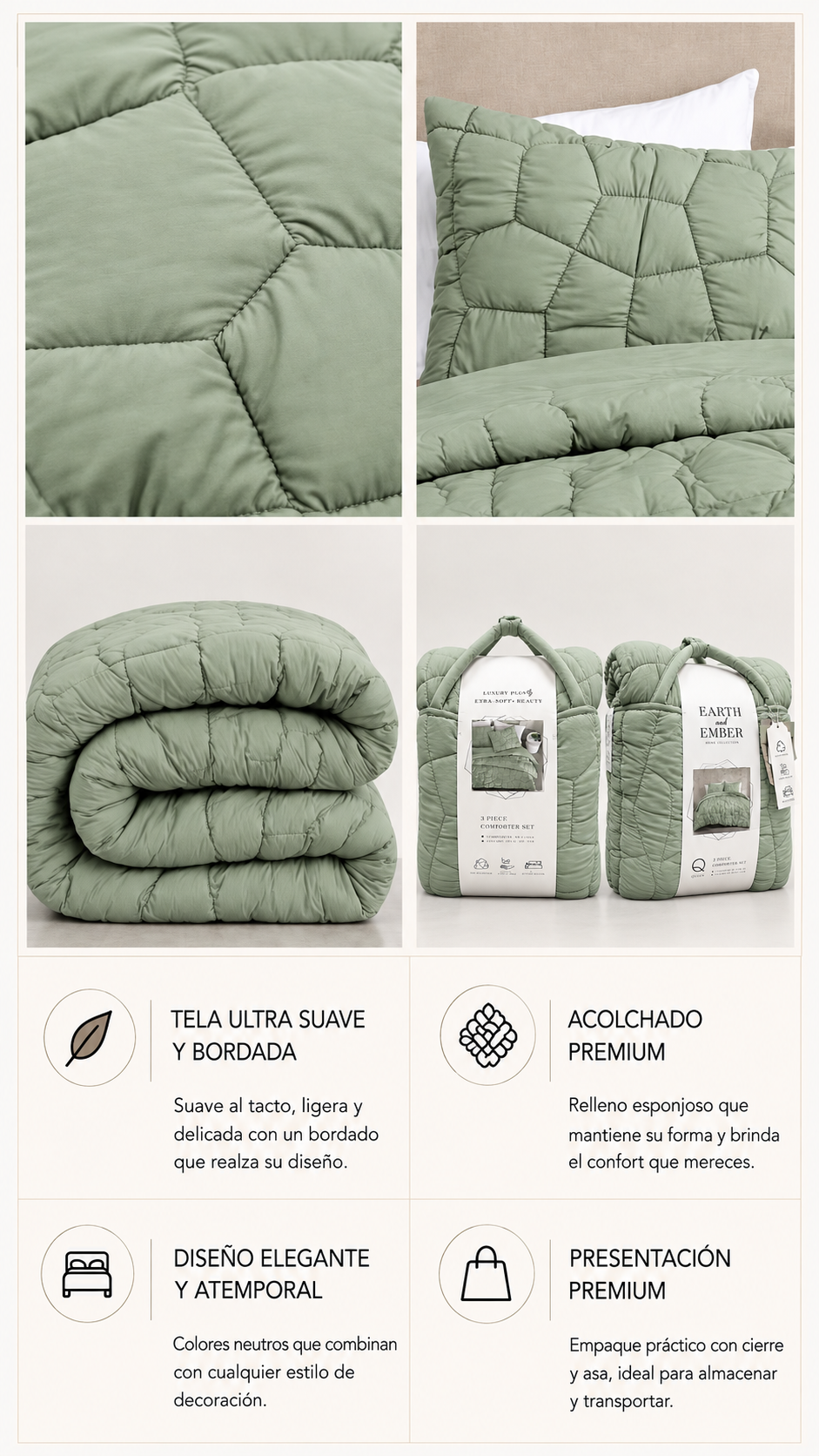 Edredón Giannis – Set Premium de 3 Piezas