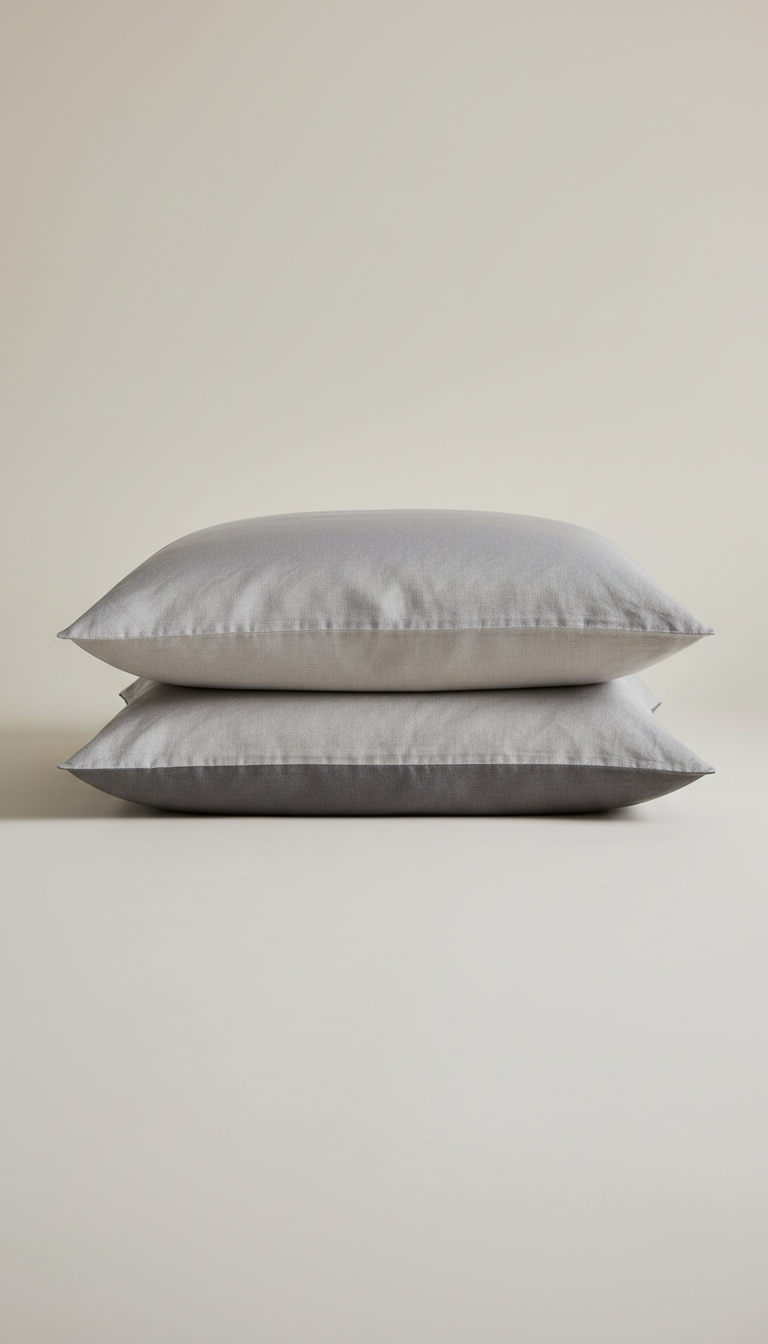 Fundas de almohada percal Vintage Silver