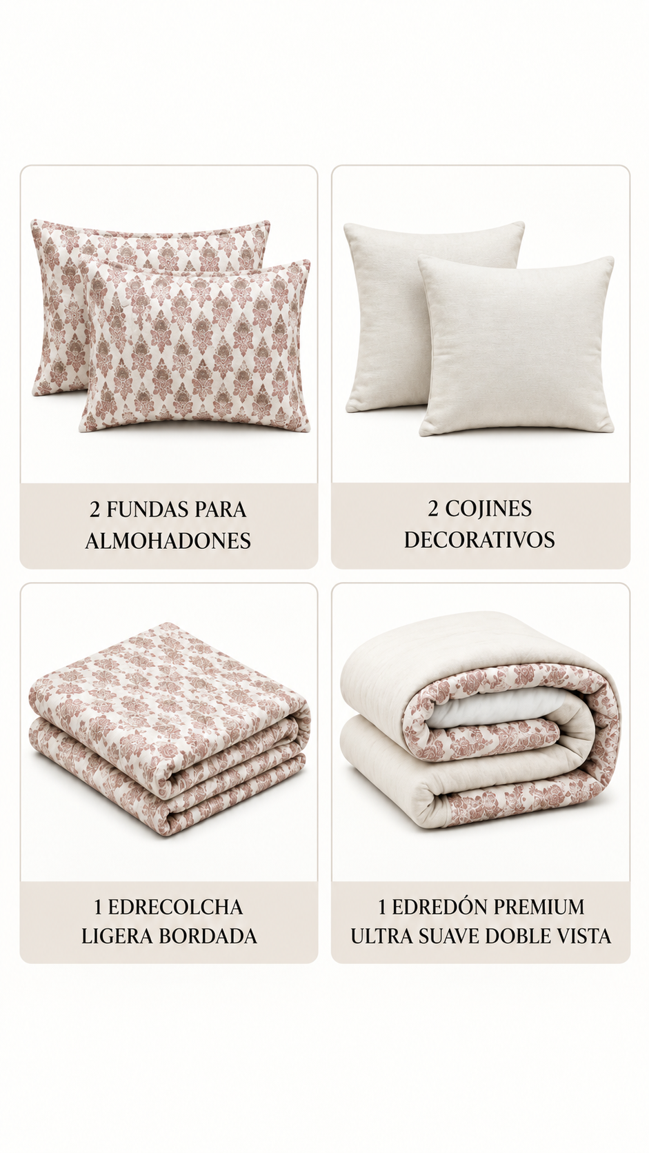 Edredón Geneve – Set Premium de 6 Piezas