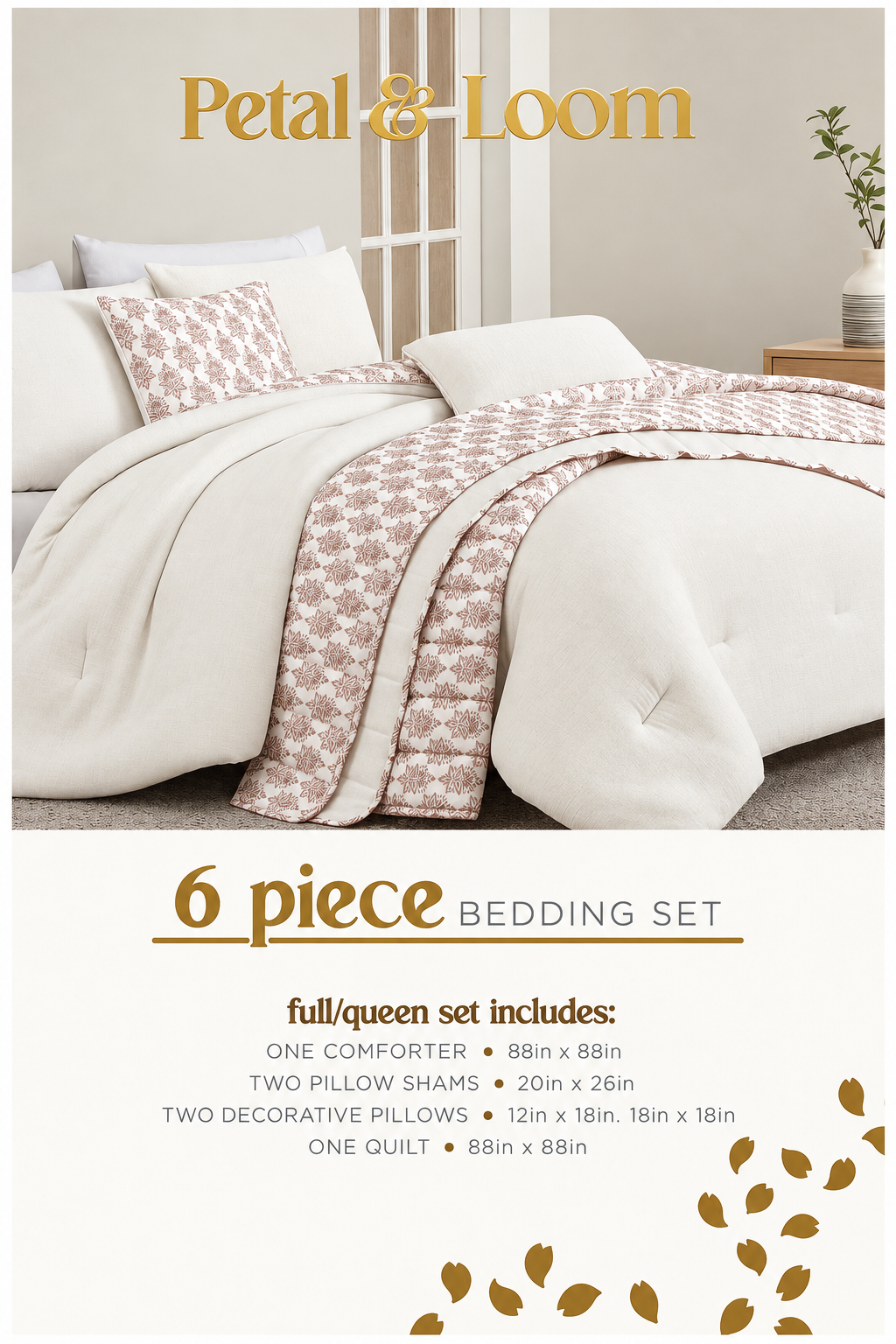 Edredón Geneve – Set Premium de 6 Piezas