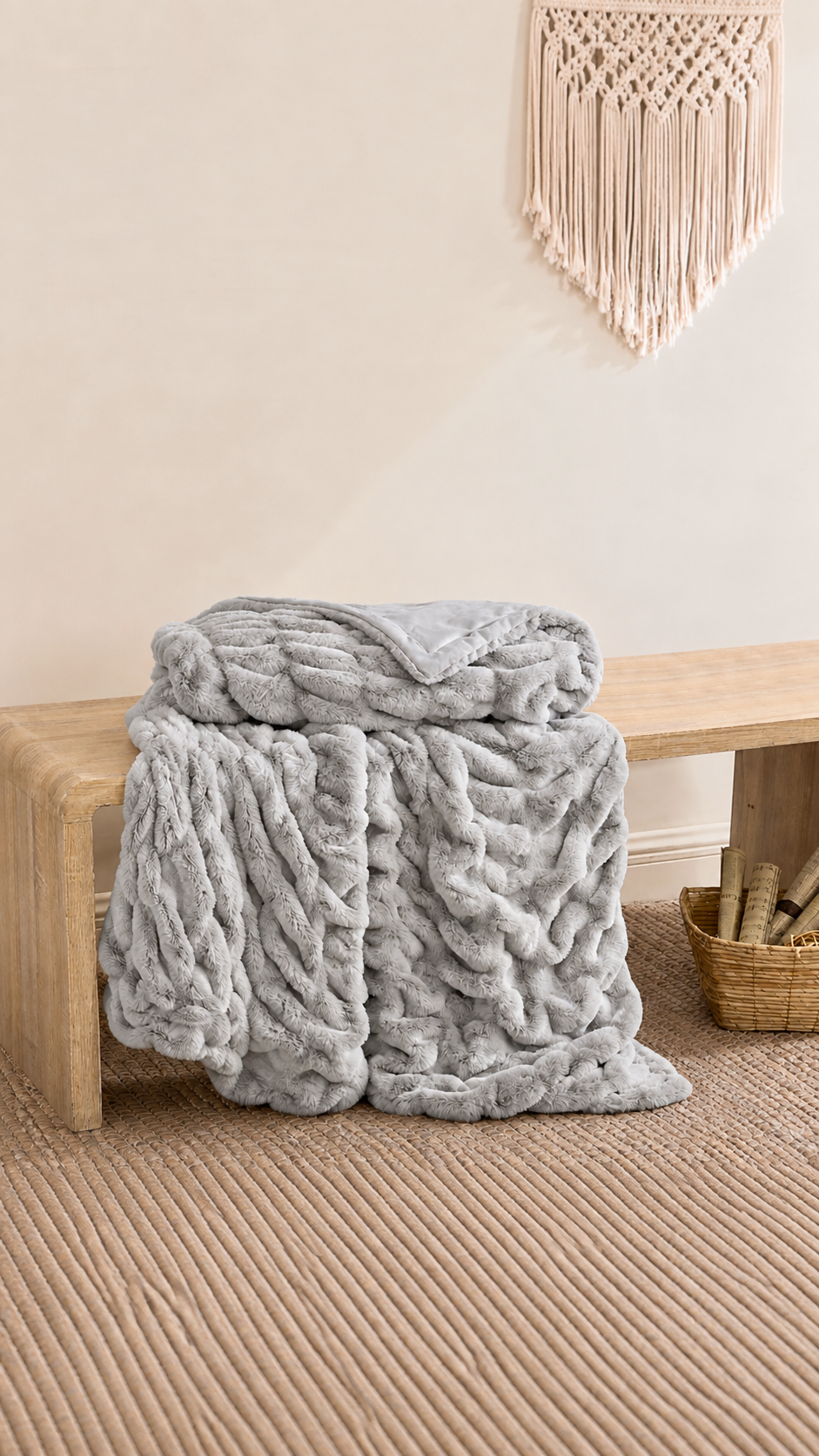 Pie de Cama Lapin – Textura Ultra Suave / Manta Decorativa