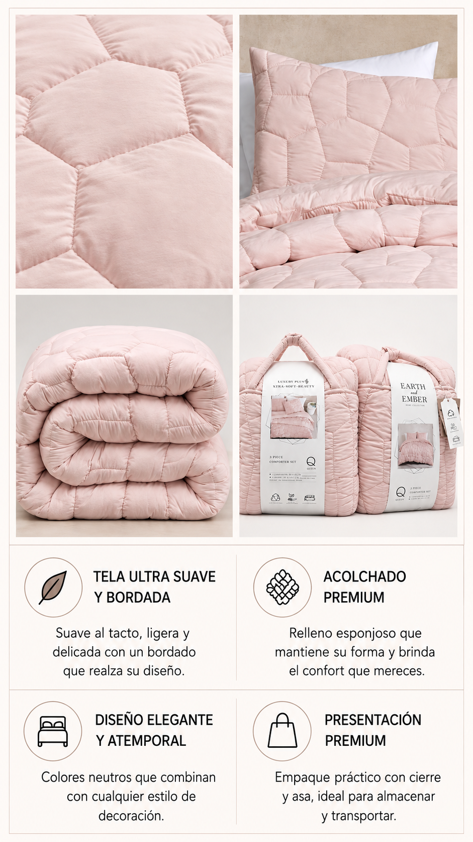 Edredón Giannis – Set Premium de 3 Piezas