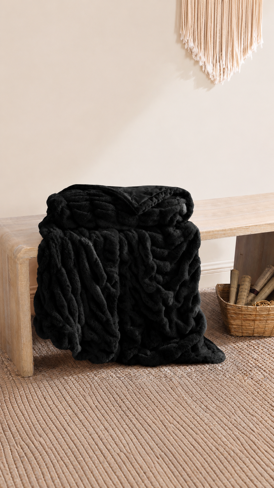 Pie de Cama Lapin – Textura Ultra Suave / Manta Decorativa
