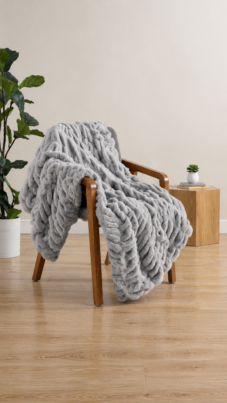 Pie de Cama Lapin – Textura Ultra Suave / Manta Decorativa