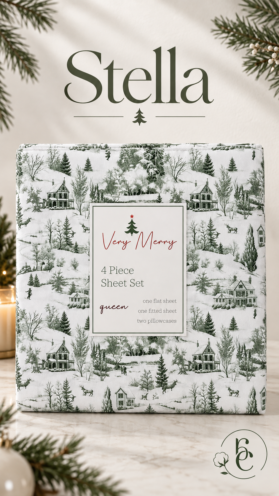 Sábanas Navideñas Ultra Soft – Set de 3 y 4 Piezas