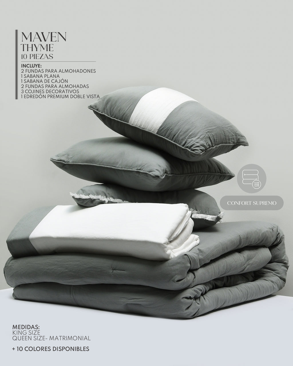 Edredón Premium Maven - Set de 10 Piezas