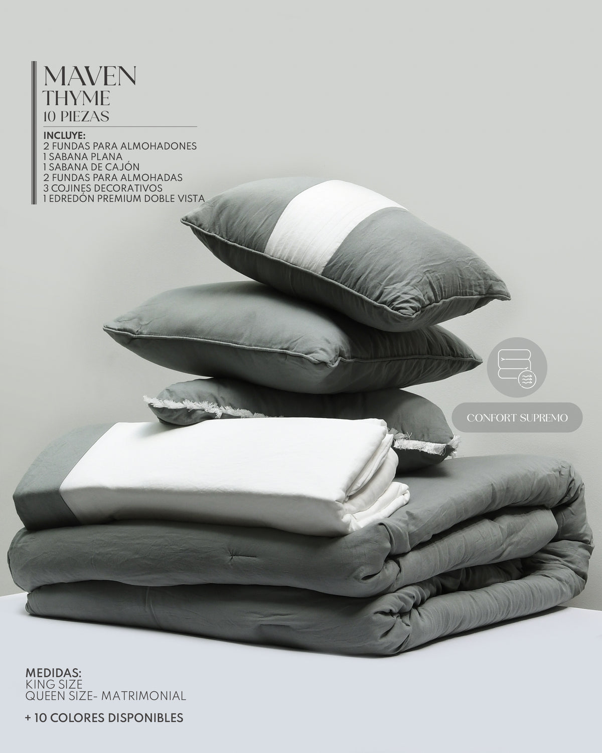 Edredón Premium Maven - Set de 10 Piezas