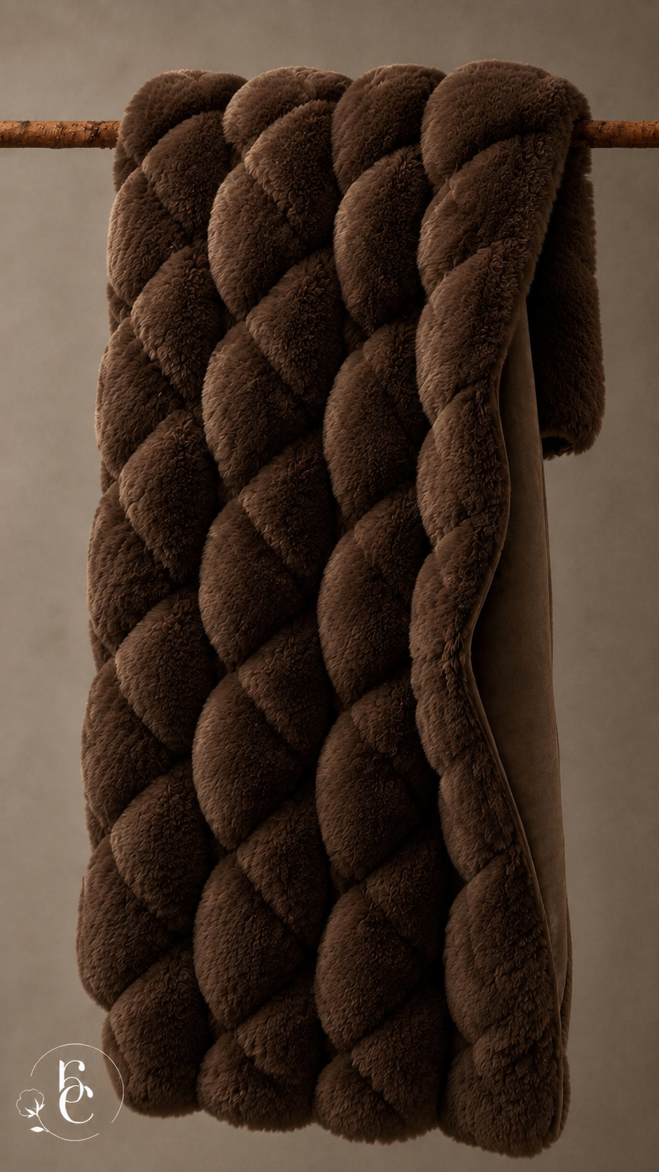 Manta Decorativa Luxury Pelo Alto Tipo Conejo