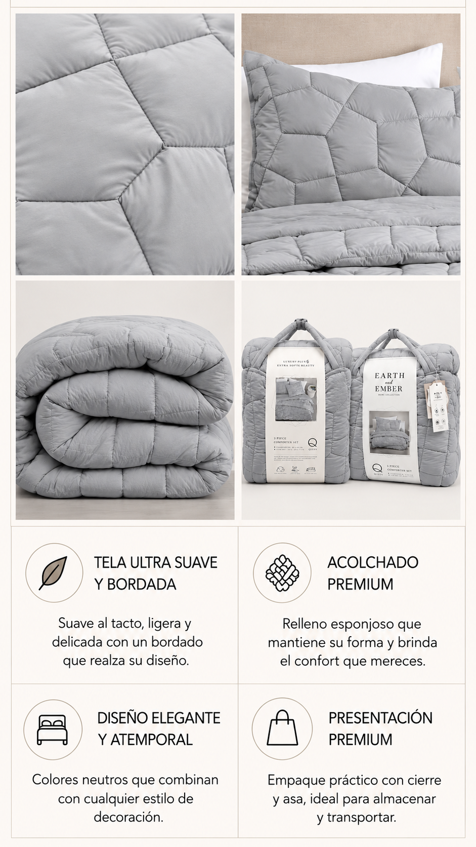 Edredón Giannis – Set Premium de 3 Piezas