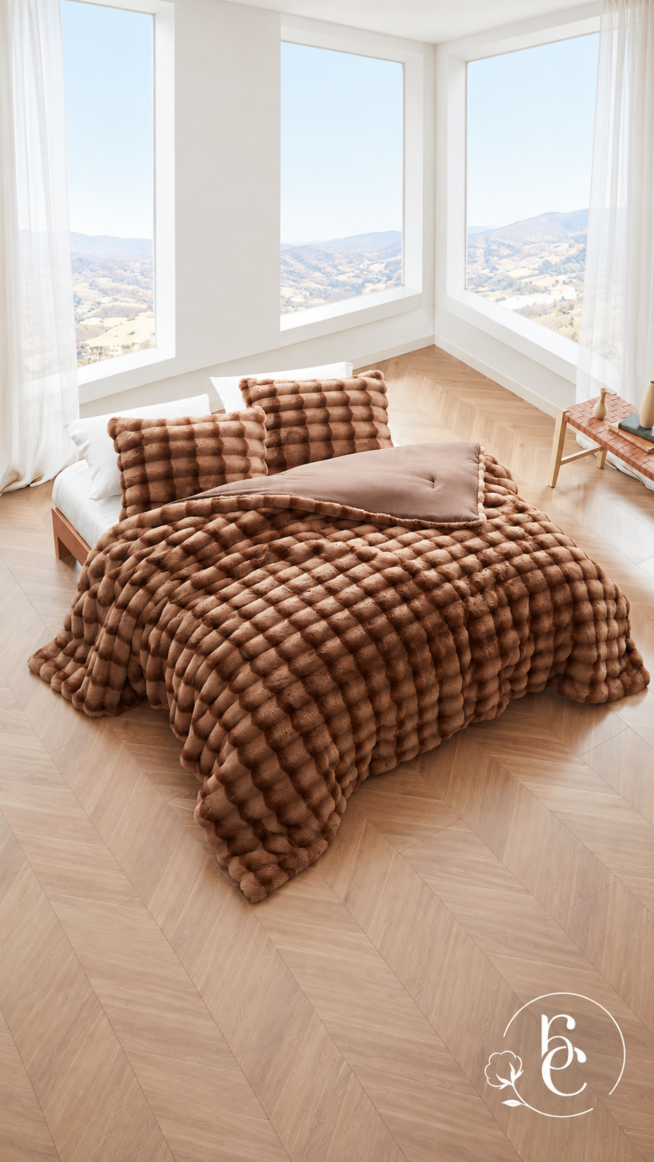 Edredón Denver Pelo Alto Mink Premium – Set de 3 Piezas