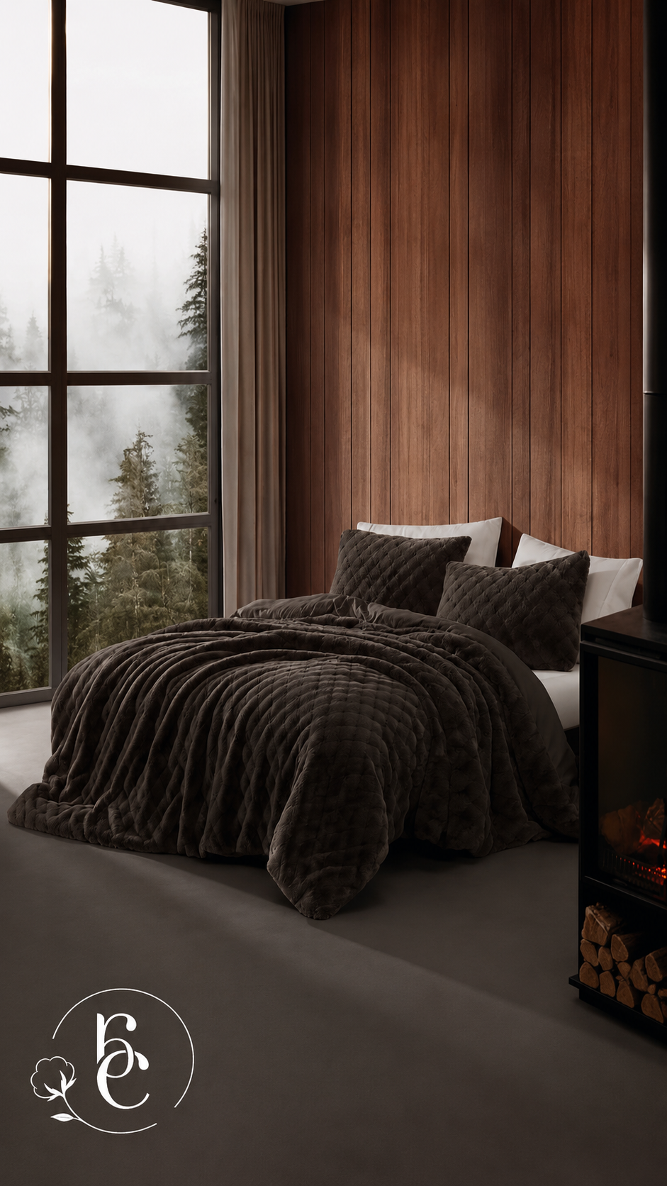 Edredón Kelce Pelo Alto Mink  – Set Premium de 3 Piezas