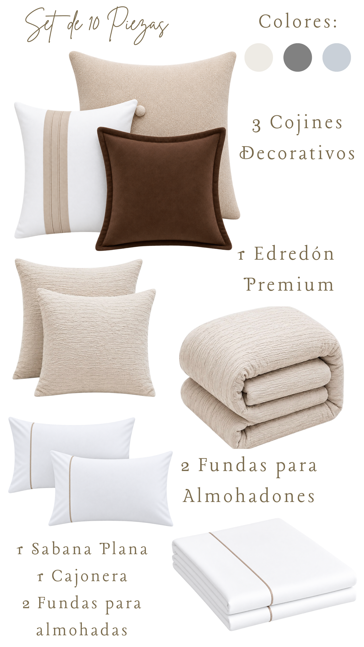 Edredón Paiget – Set Premium de 10 Piezas