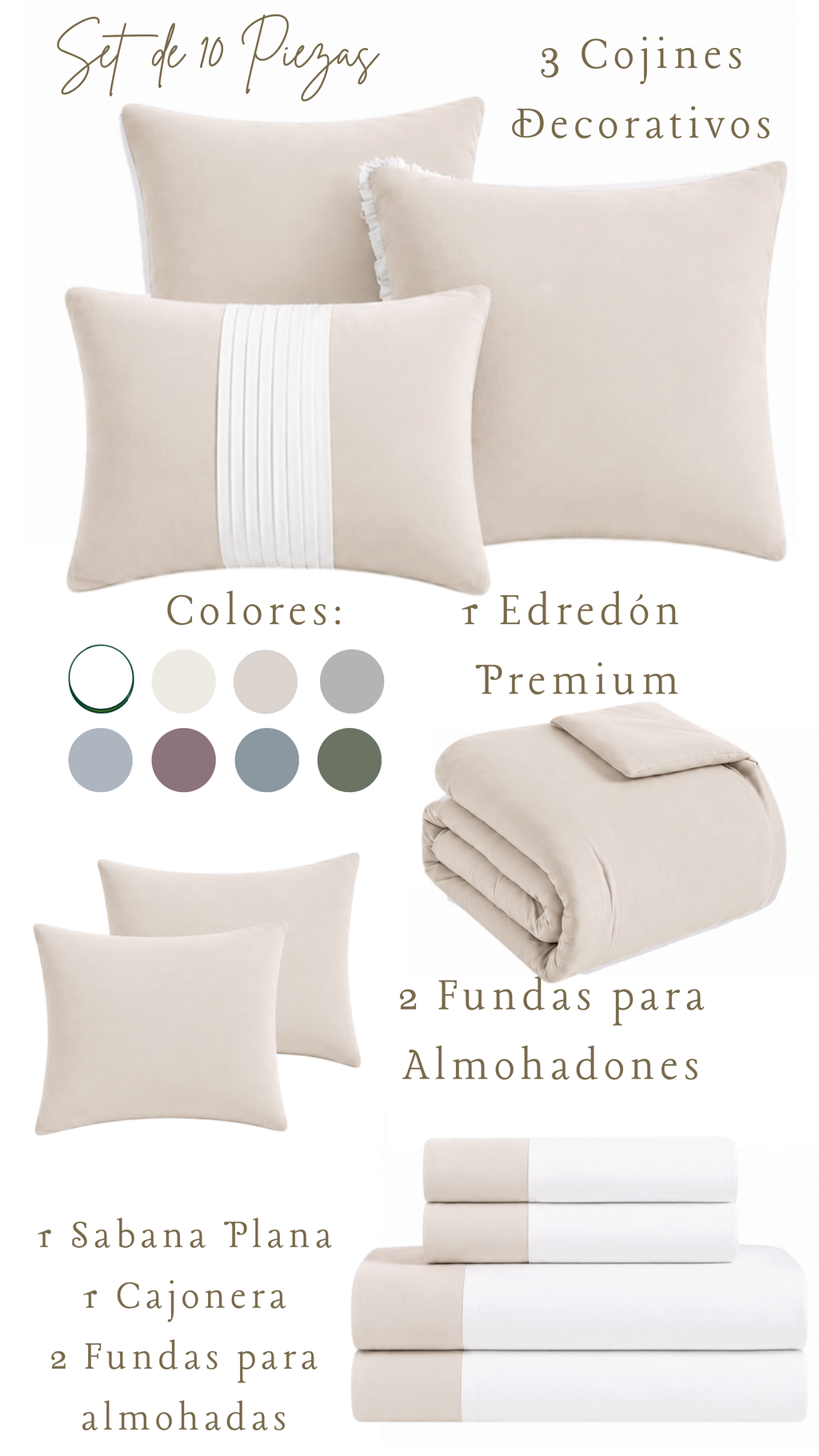 Edredón Premium Maven - Set de 10 Piezas