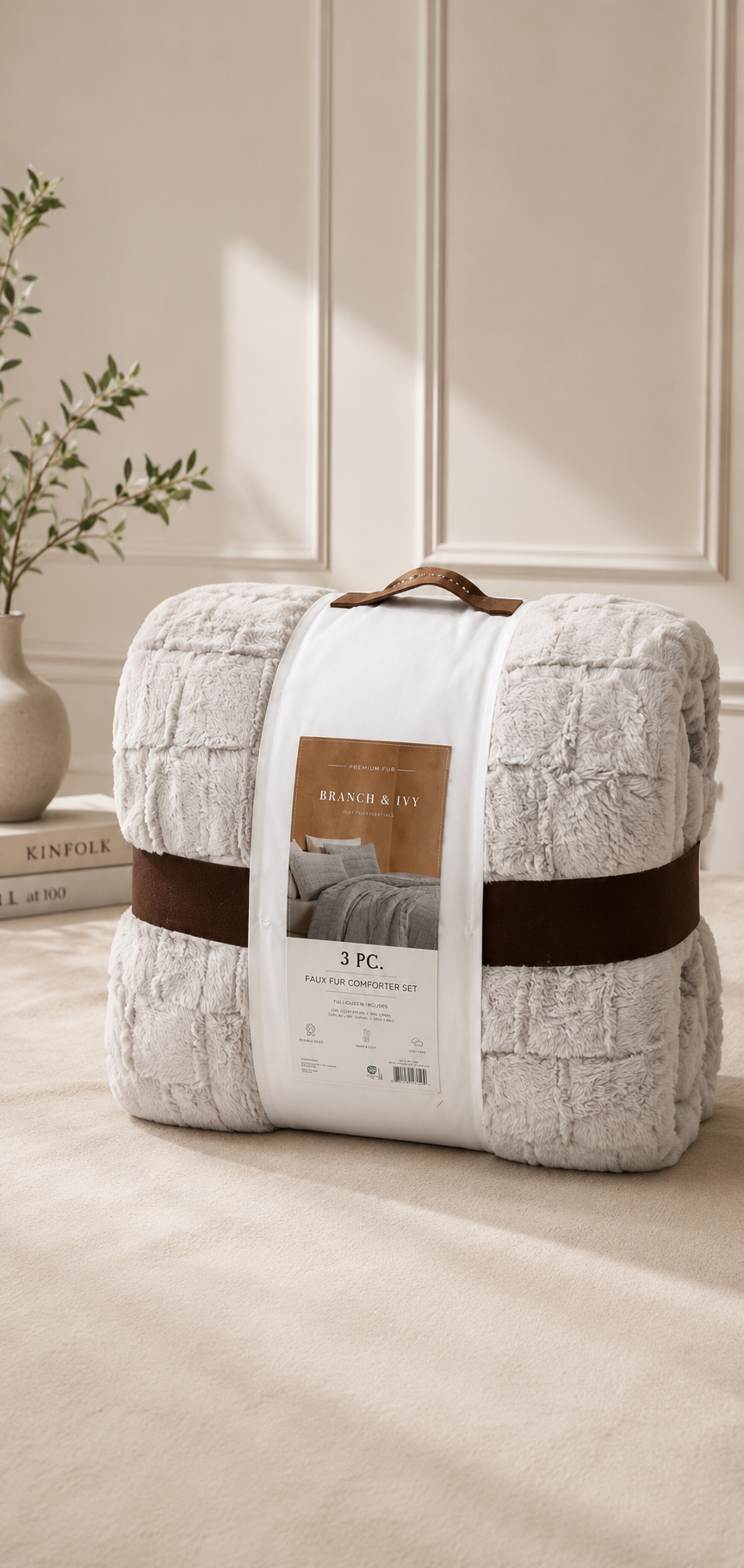 Edredón Trafalgar Pelo Alto Mink – Set de 3 Piezas
