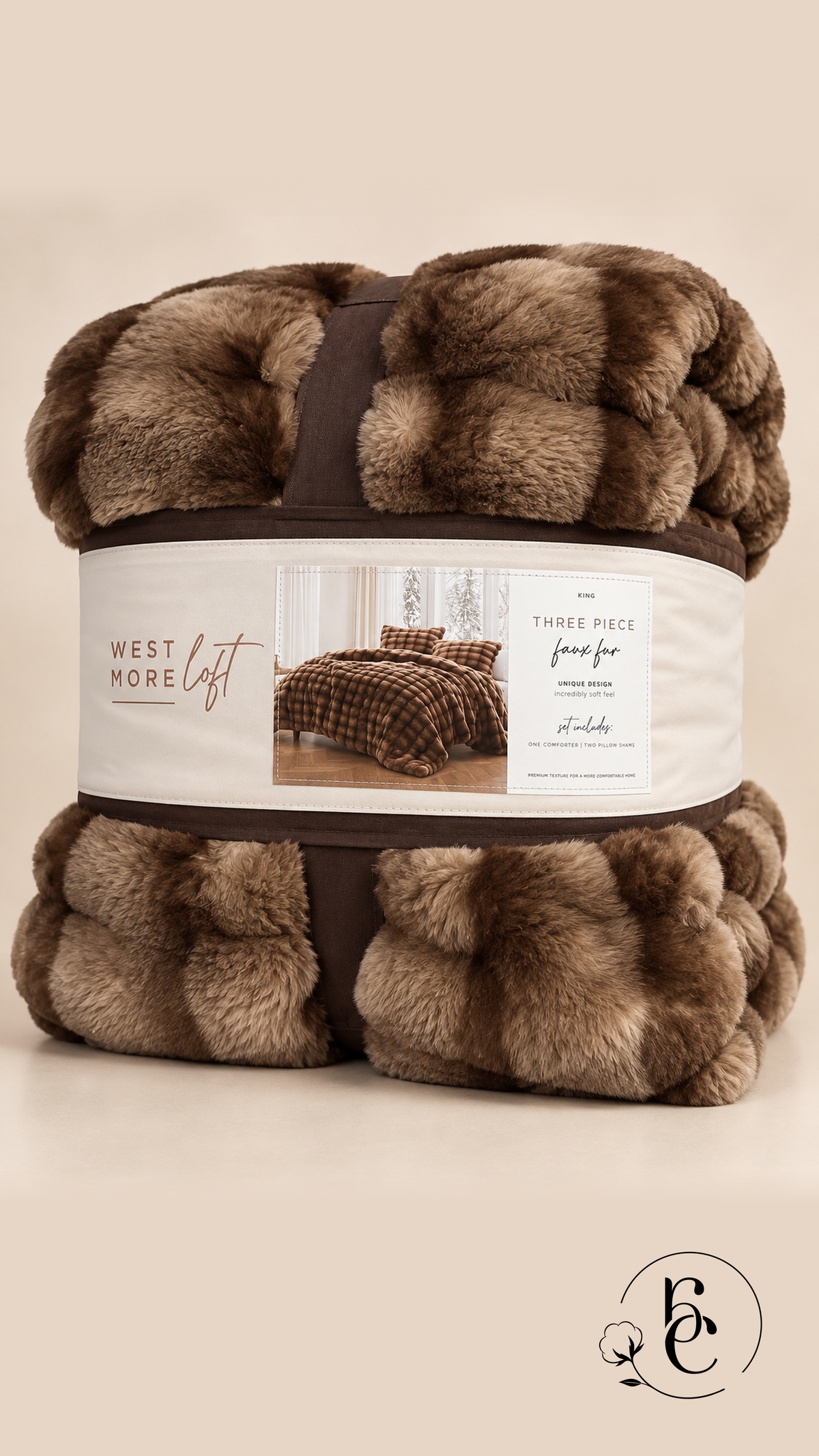 Edredón Denver Pelo Alto Mink Premium – Set de 3 Piezas