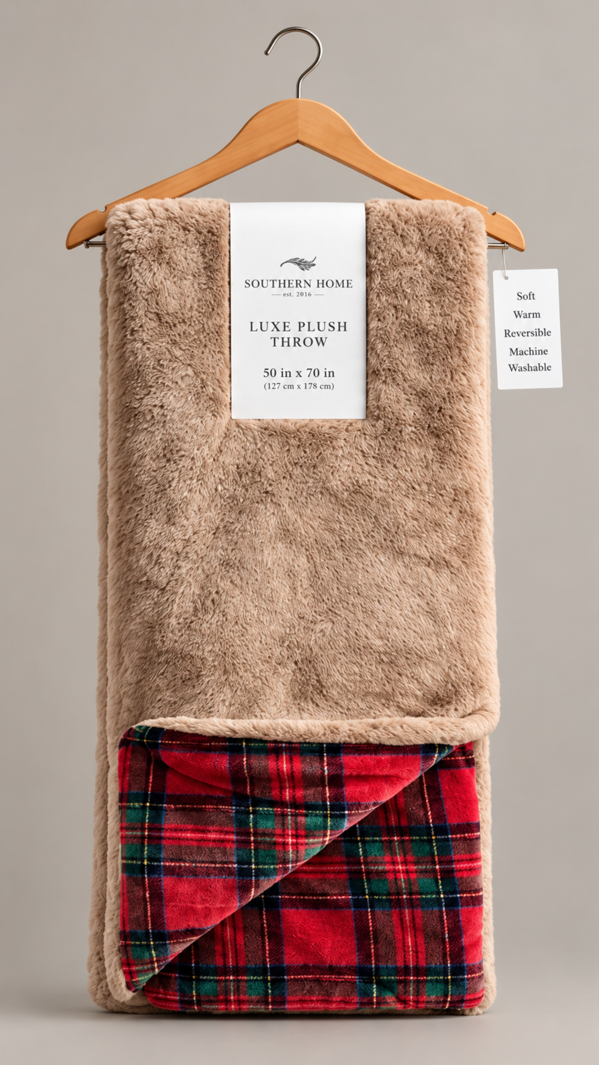 Pie de Cama Creek – Manta Decorativa Premium Doble Vista Pelo Alto Mink