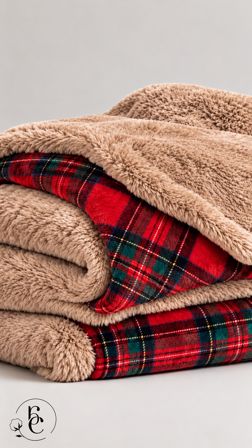 Pie de Cama Creek – Manta Decorativa Premium Doble Vista Pelo Alto Mink