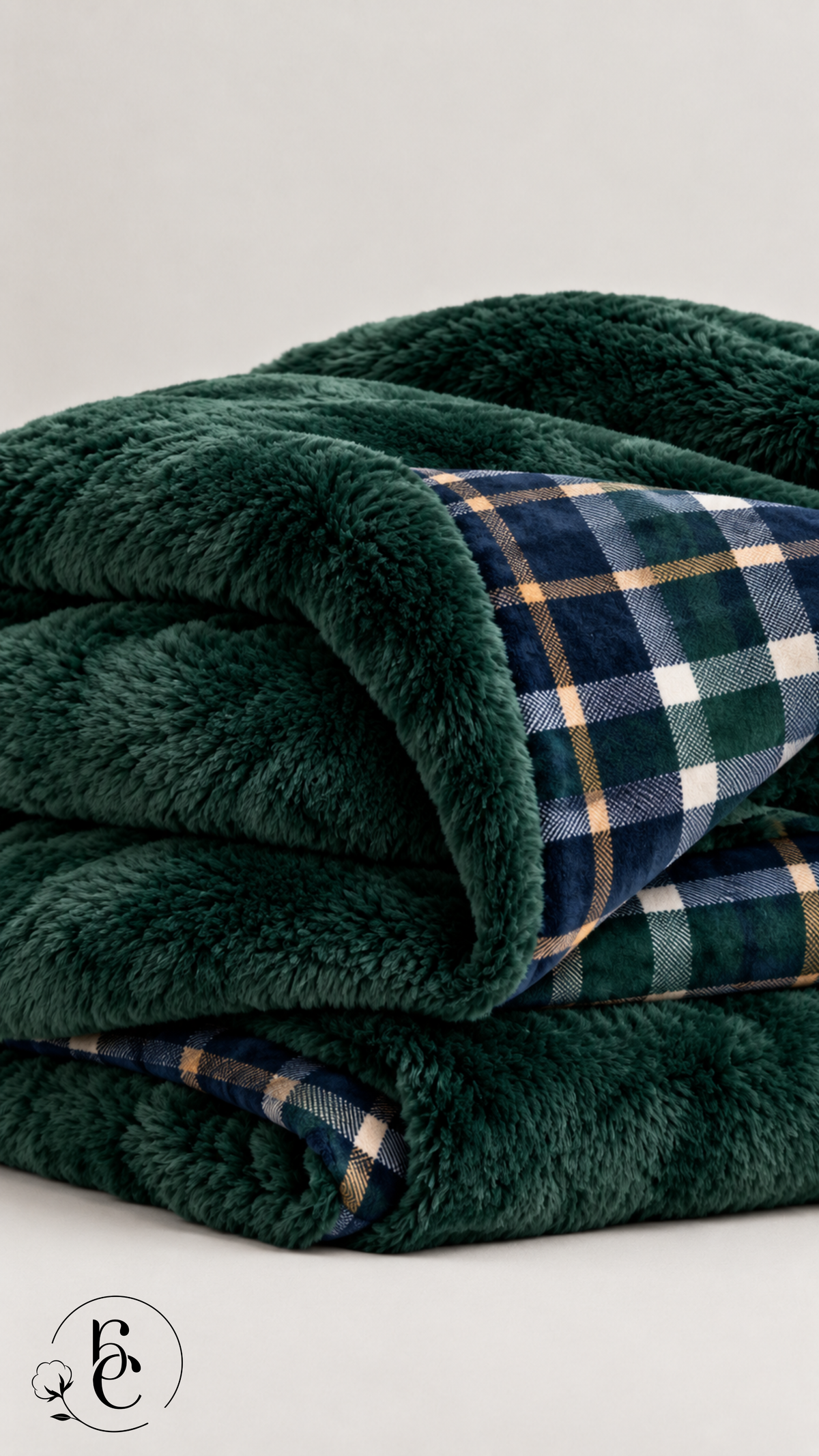 Pie de Cama Creek – Manta Decorativa Premium Doble Vista Pelo Alto Mink