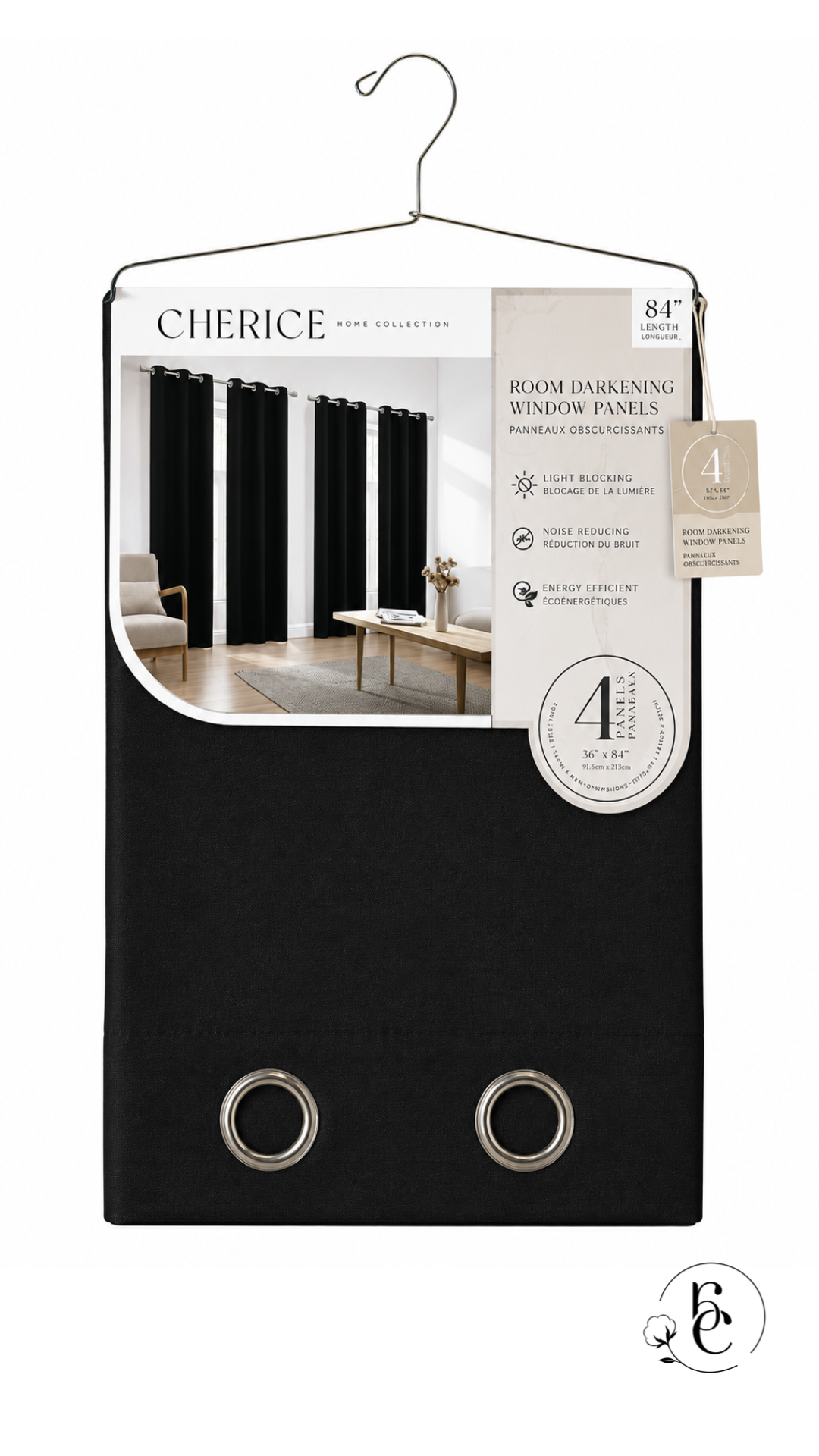 Cortina Cherice Blackout – Set de 4 Piezas