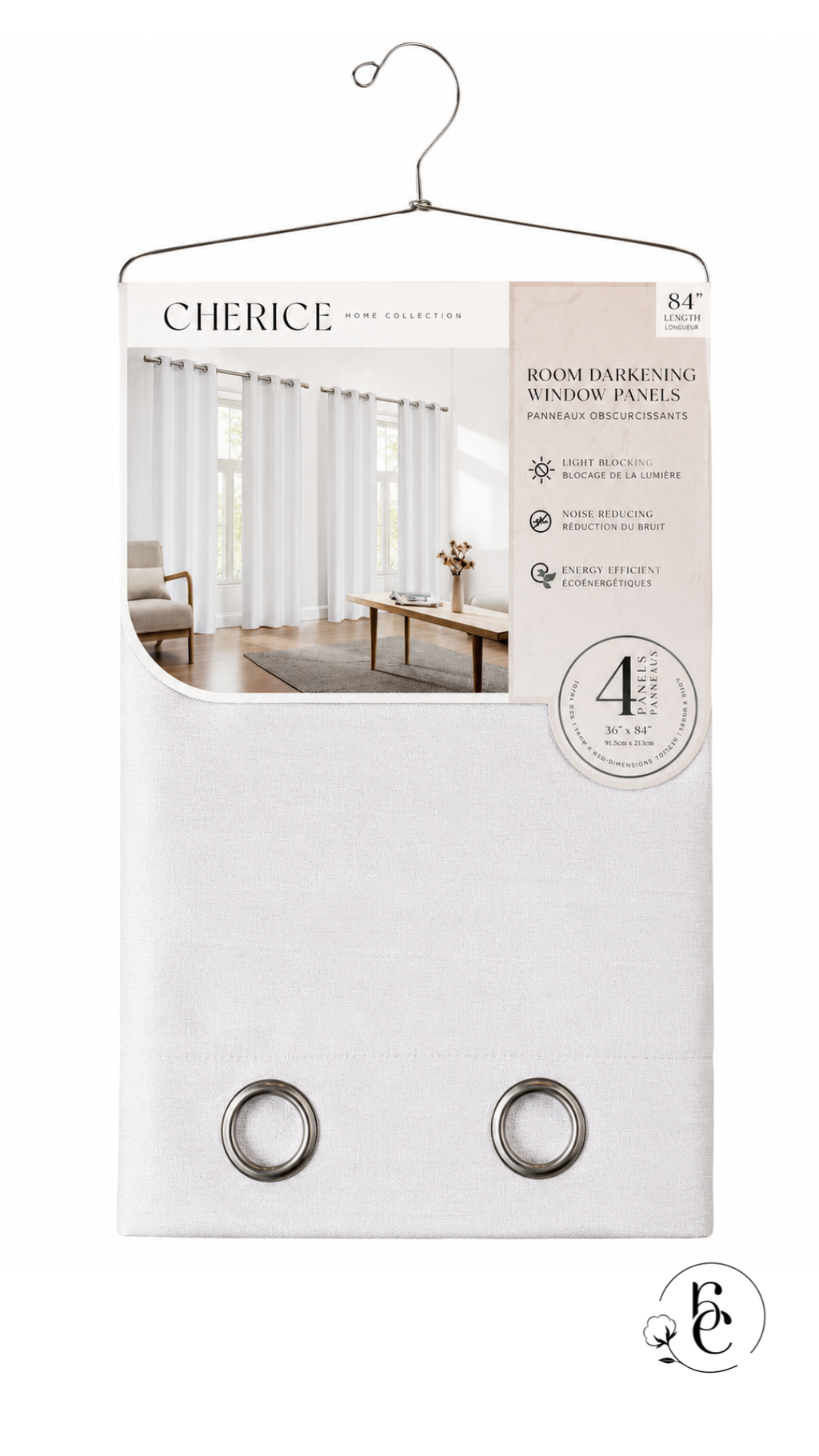 Cortina Cherice Blackout – Set de 4 Piezas