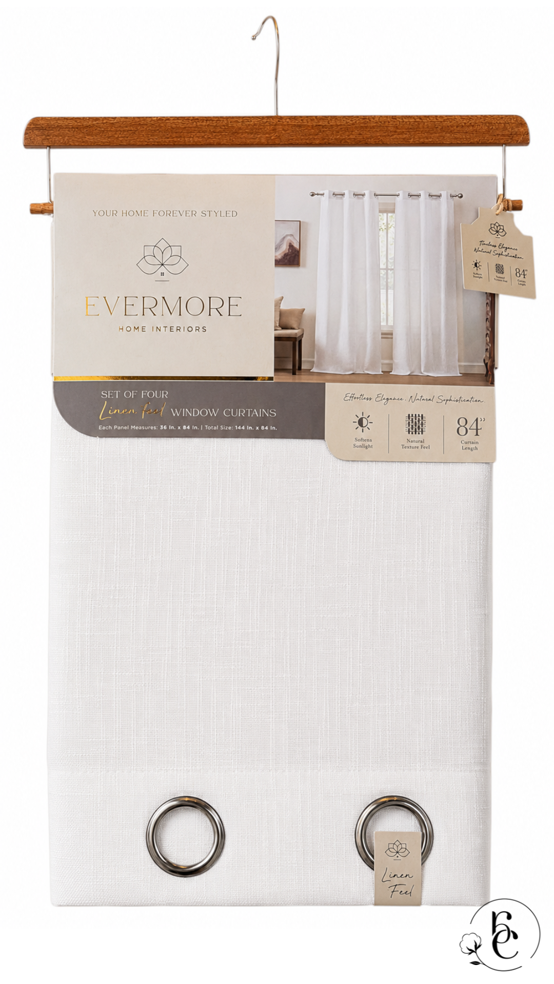 Cortina Trey Lino – Set Premium de 4 Piezas