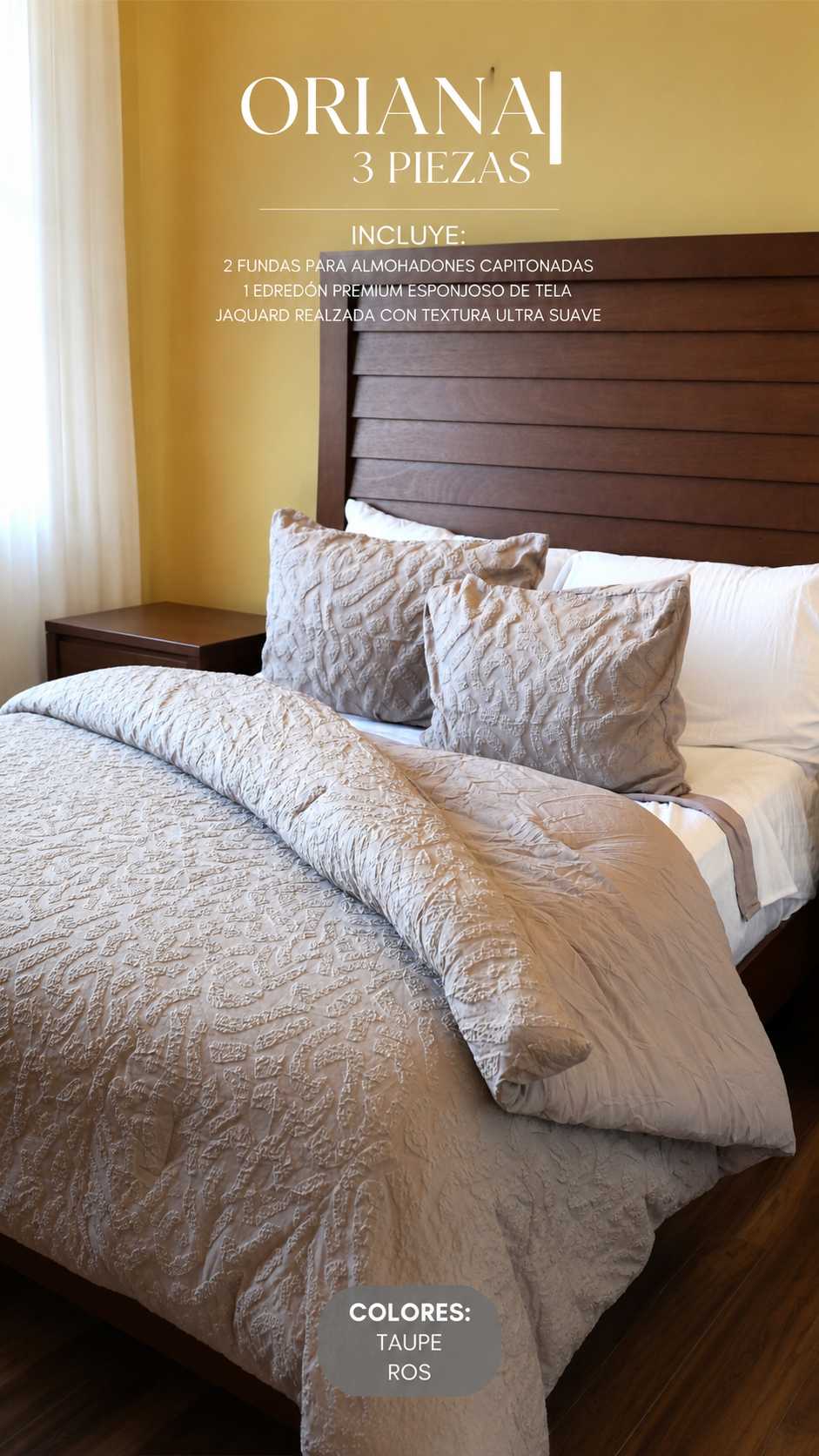 Edredón Oriana – Set Premium de 3 Piezas