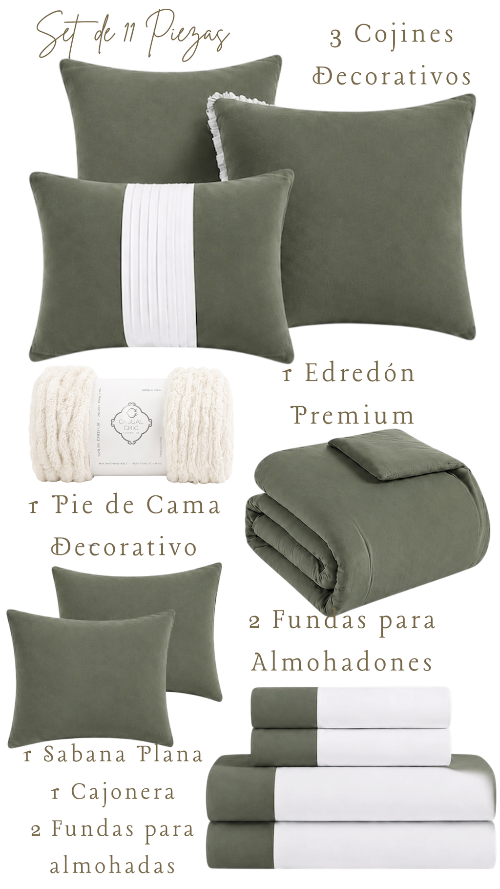Edredón Orela – Set Premium de 11 Piezas