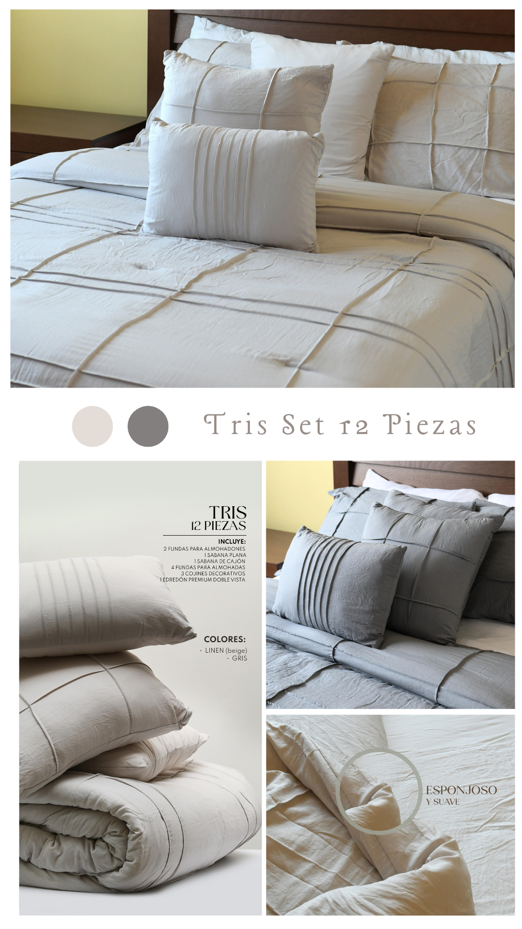 Edredón Tris – Set Premium de 12 Piezas