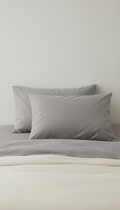 Par de fundas de almohada gris niebla